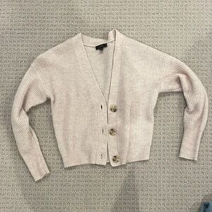 J. Crew Light Beige Cardigan Sweater